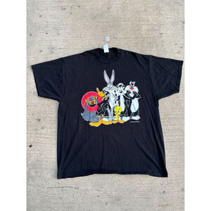 Men's Vintage Looney toons T-Shirt Black 2XL
